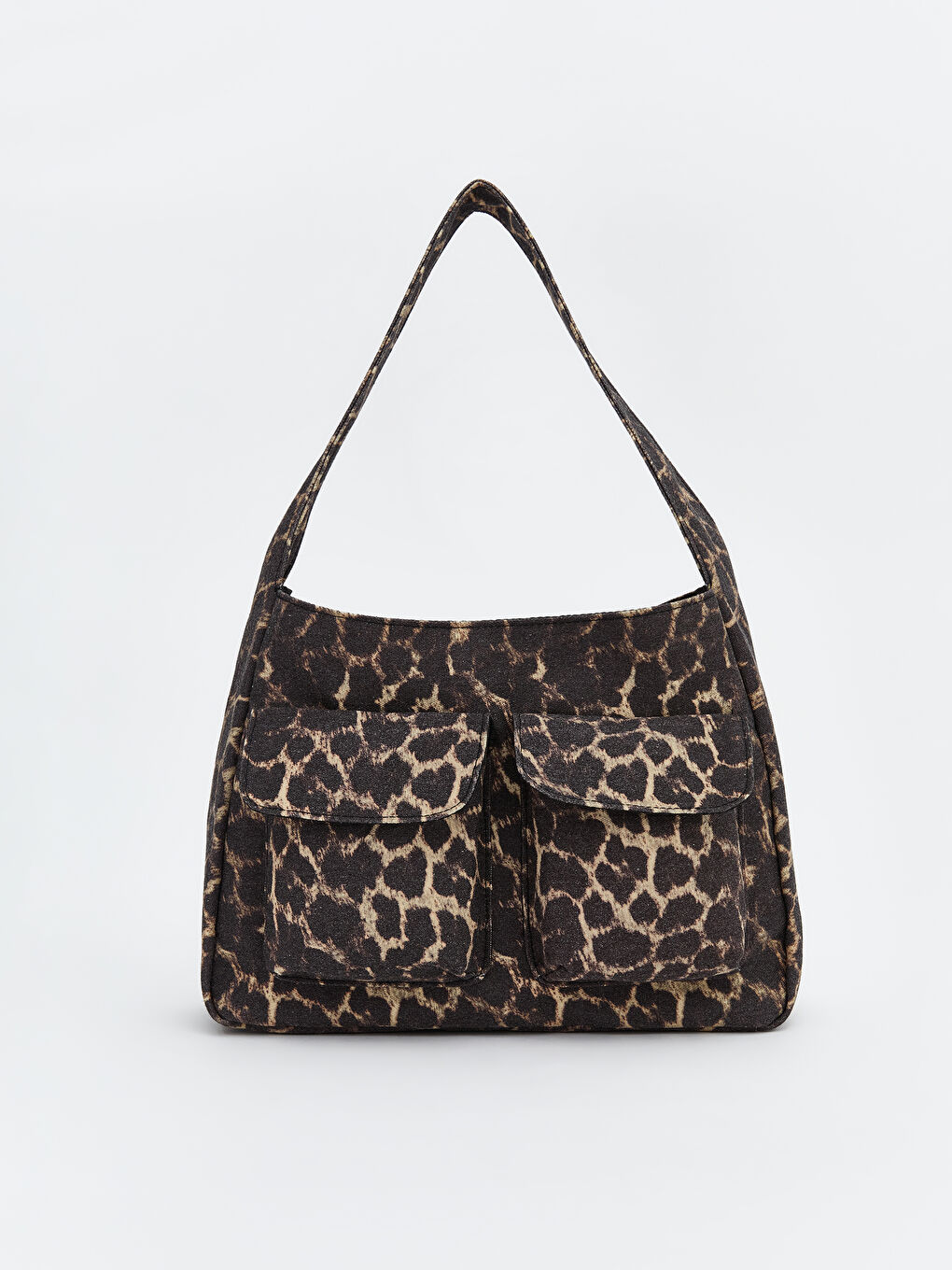 Сумка на плече з леопардовим принтом для жінок