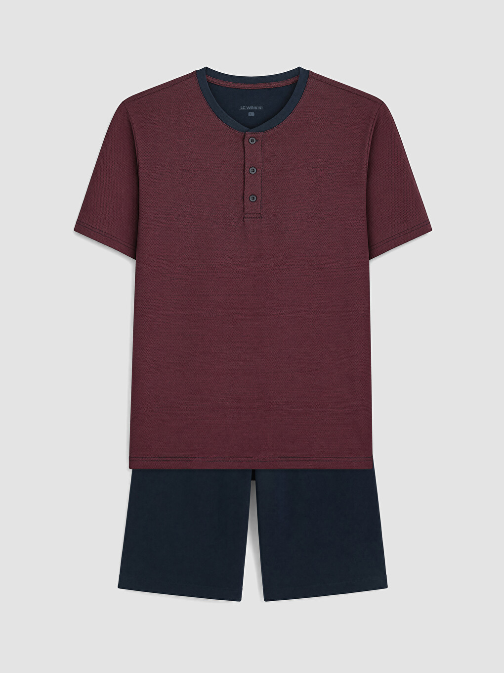 Muškarac Bordo Kratki Pidžama Set