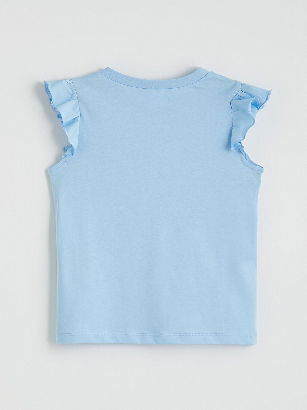 Mavi Baskılı Kız Çocuk Şortlu Pijama Takımı-3