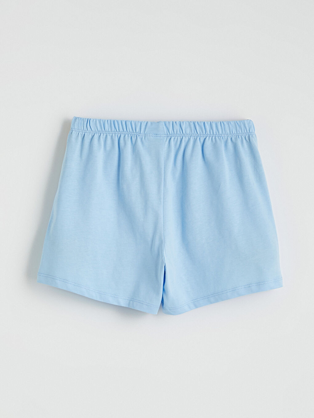 Mavi Baskılı Kız Çocuk Şortlu Pijama Takımı-6