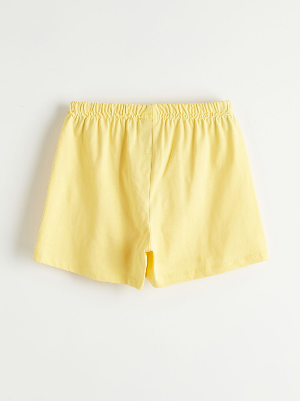 Sarı Baskılı Kız Çocuk Şortlu Pijama Takımı-6