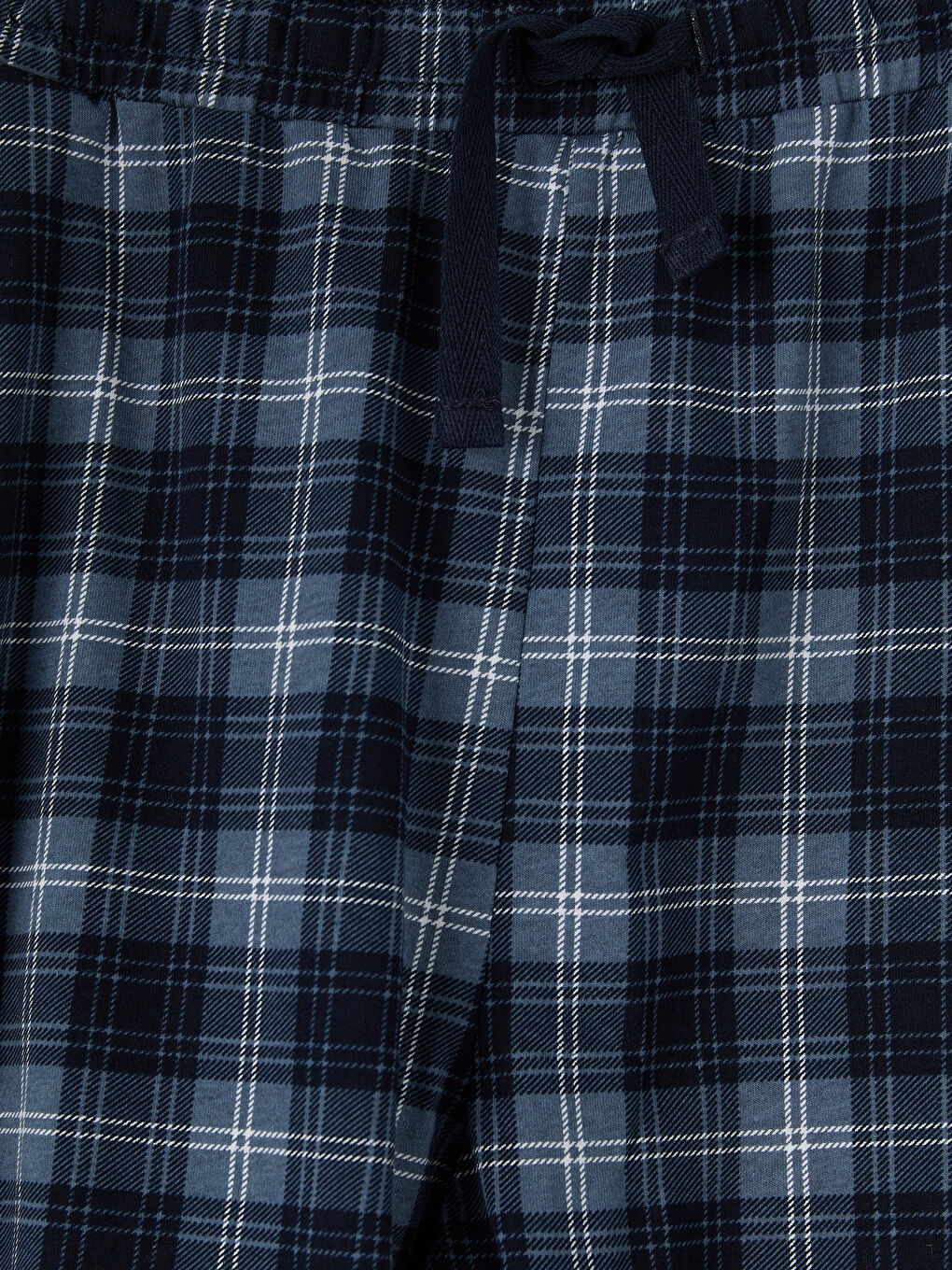 Lacivert Standart Kalıp Ekose Erkek Şortlu Pijama Takımı-6