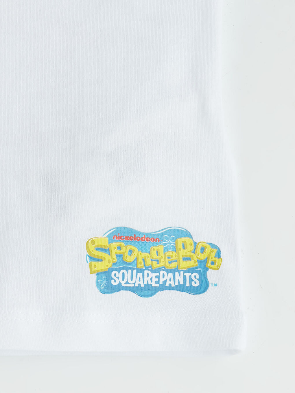 Beyaz Sünger Bob Baskılı Erkek Çocuk Tişört-4