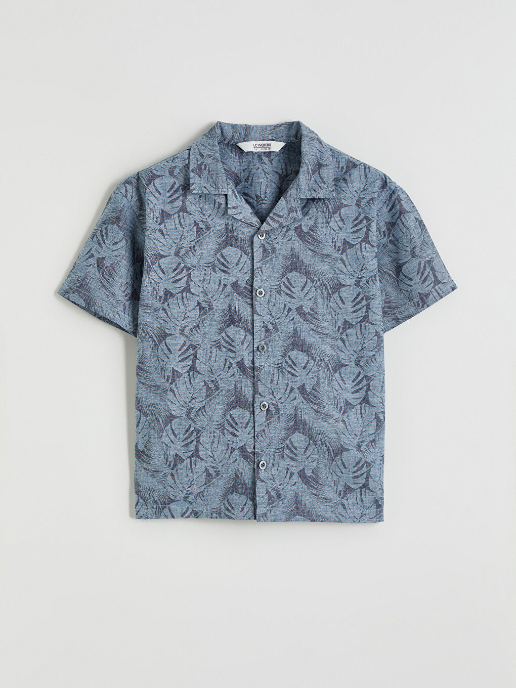 Mavi Desenli Erkek Çocuk Gömlek