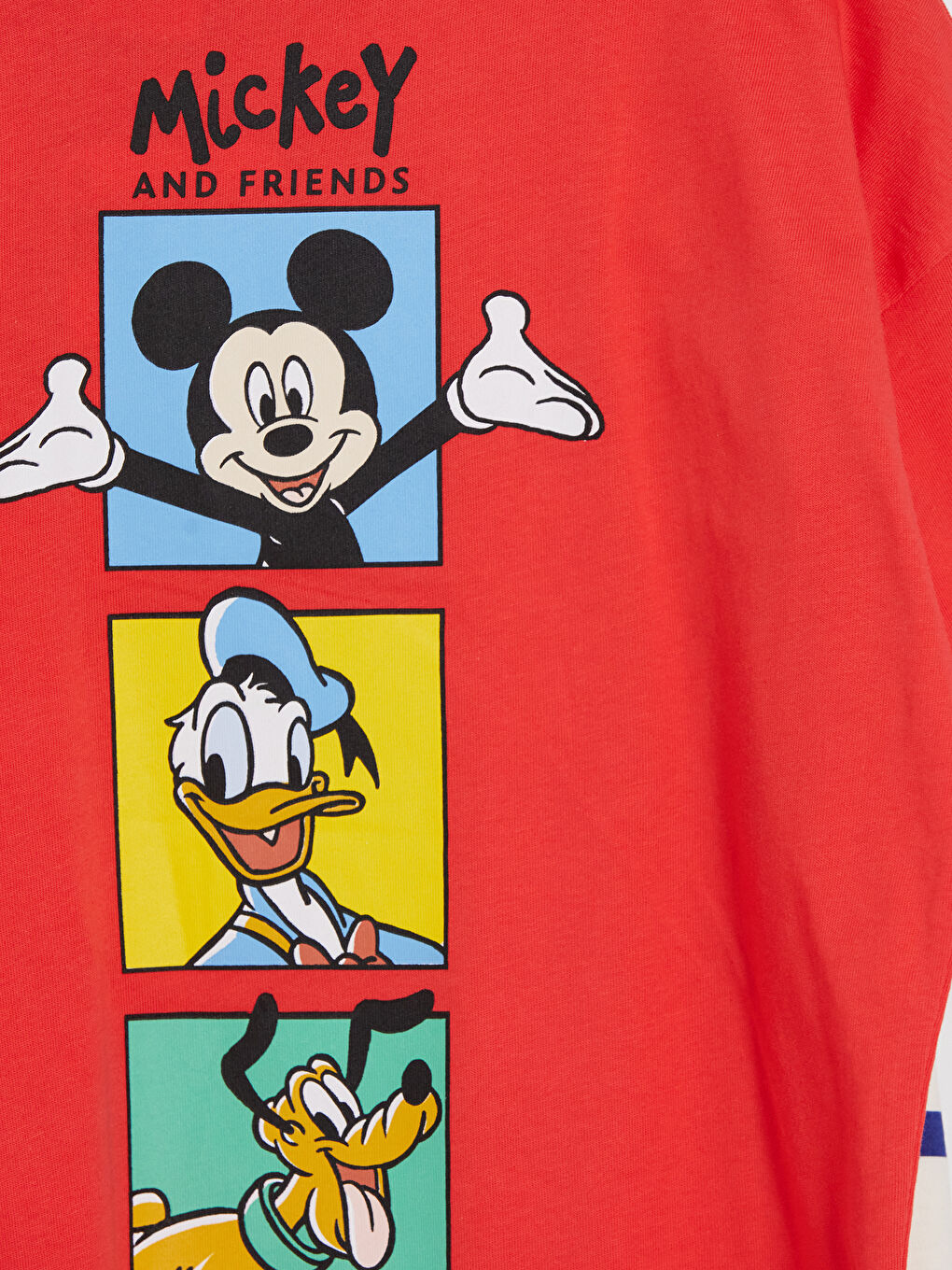 Kırmızı Mickey Mouse Baskılı Erkek Çocuk Tişört 2'li-8