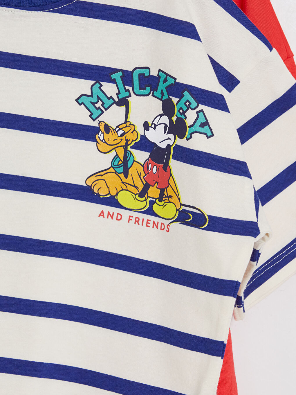Kırmızı Mickey Mouse Baskılı Erkek Çocuk Tişört 2'li-9