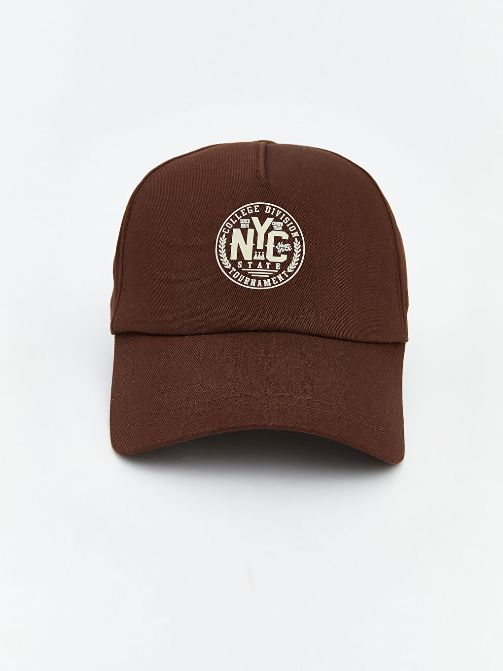 Kahverengi NYC Nakışlı Erkek Kep Şapka