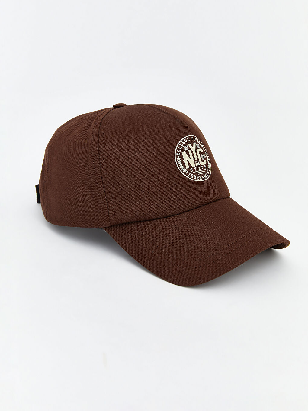 Kahverengi NYC Nakışlı Erkek Kep Şapka-1