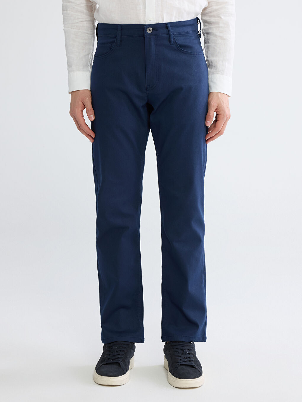 Lacivert Standart Kalıp Erkek Pantolon-1