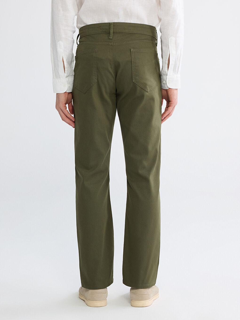 Haki Standart Kalıp Erkek Pantolon-3