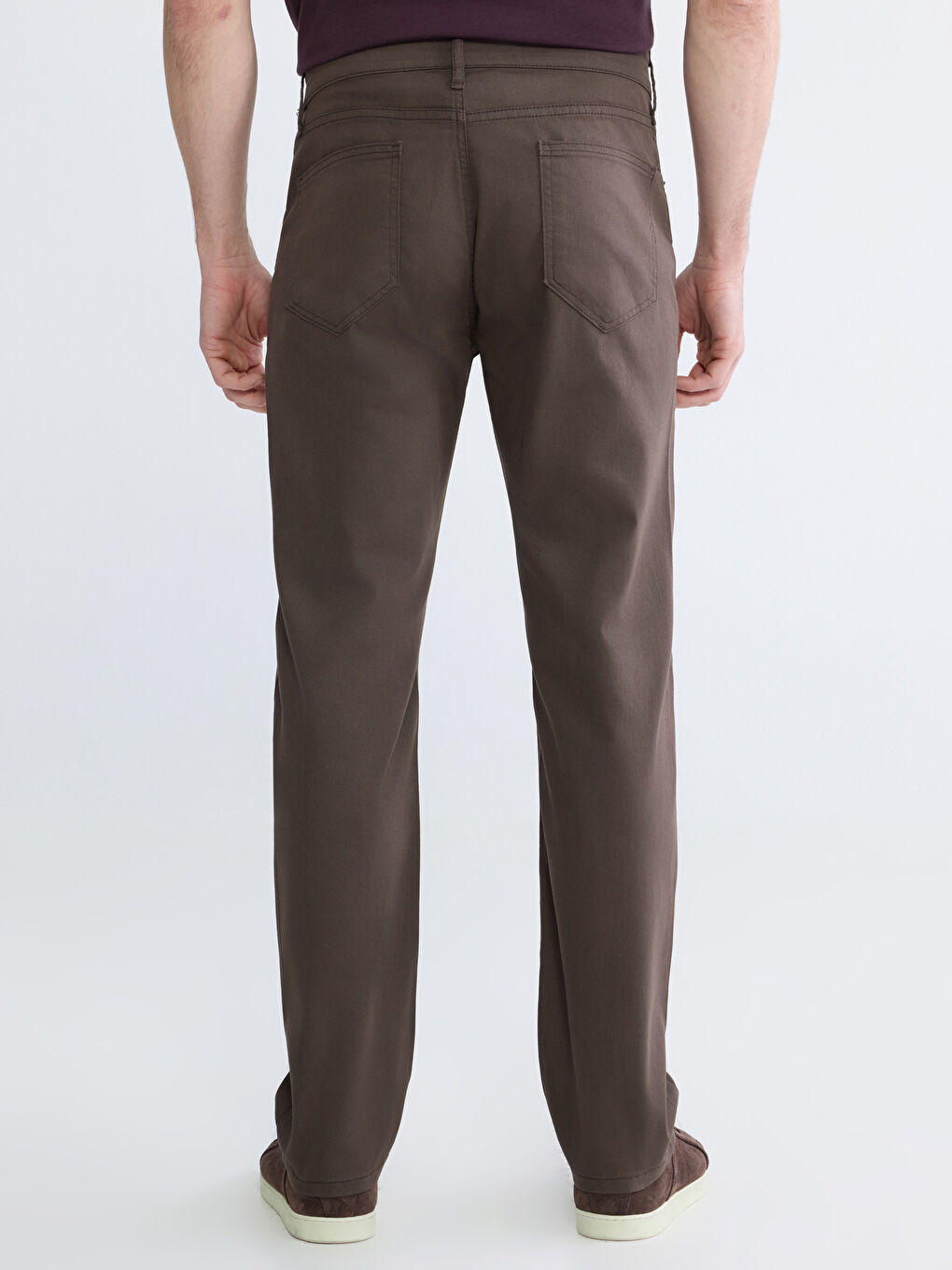 Kahverengi Standart Kalıp Erkek Pantolon-3