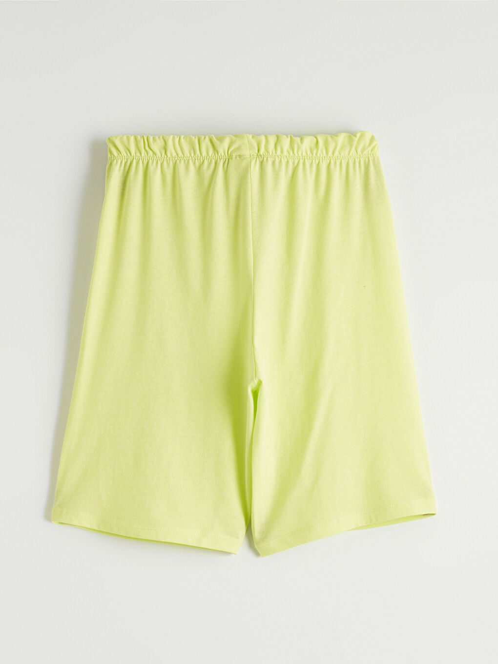 Beyaz Beli Lastikli Basic Erkek Çocuk Pijama Şort-1