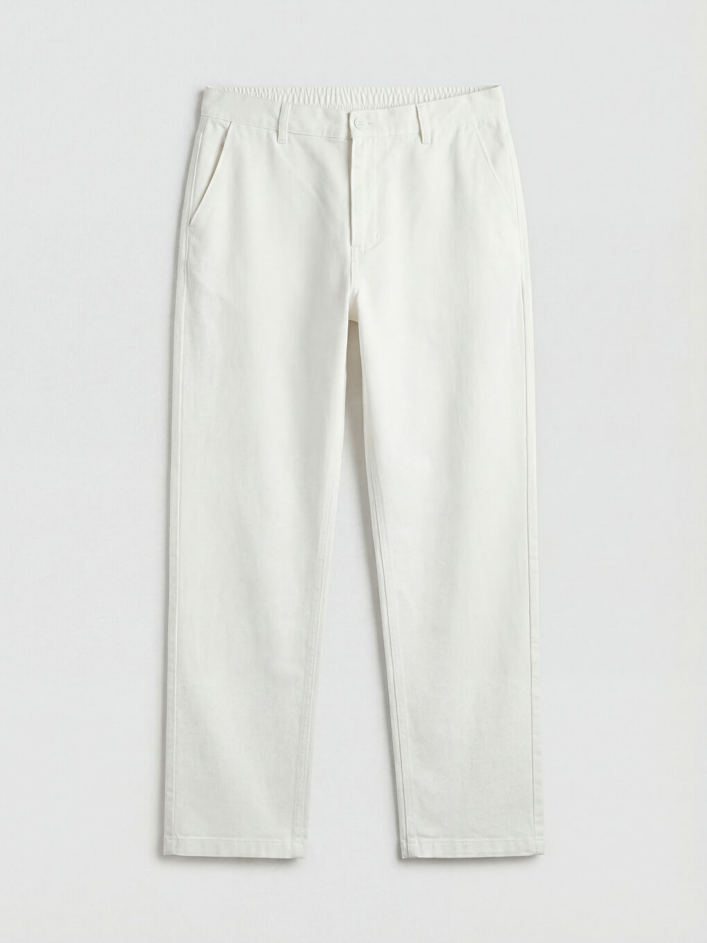 Regular Fit Linen-Look Men's Trousers-3