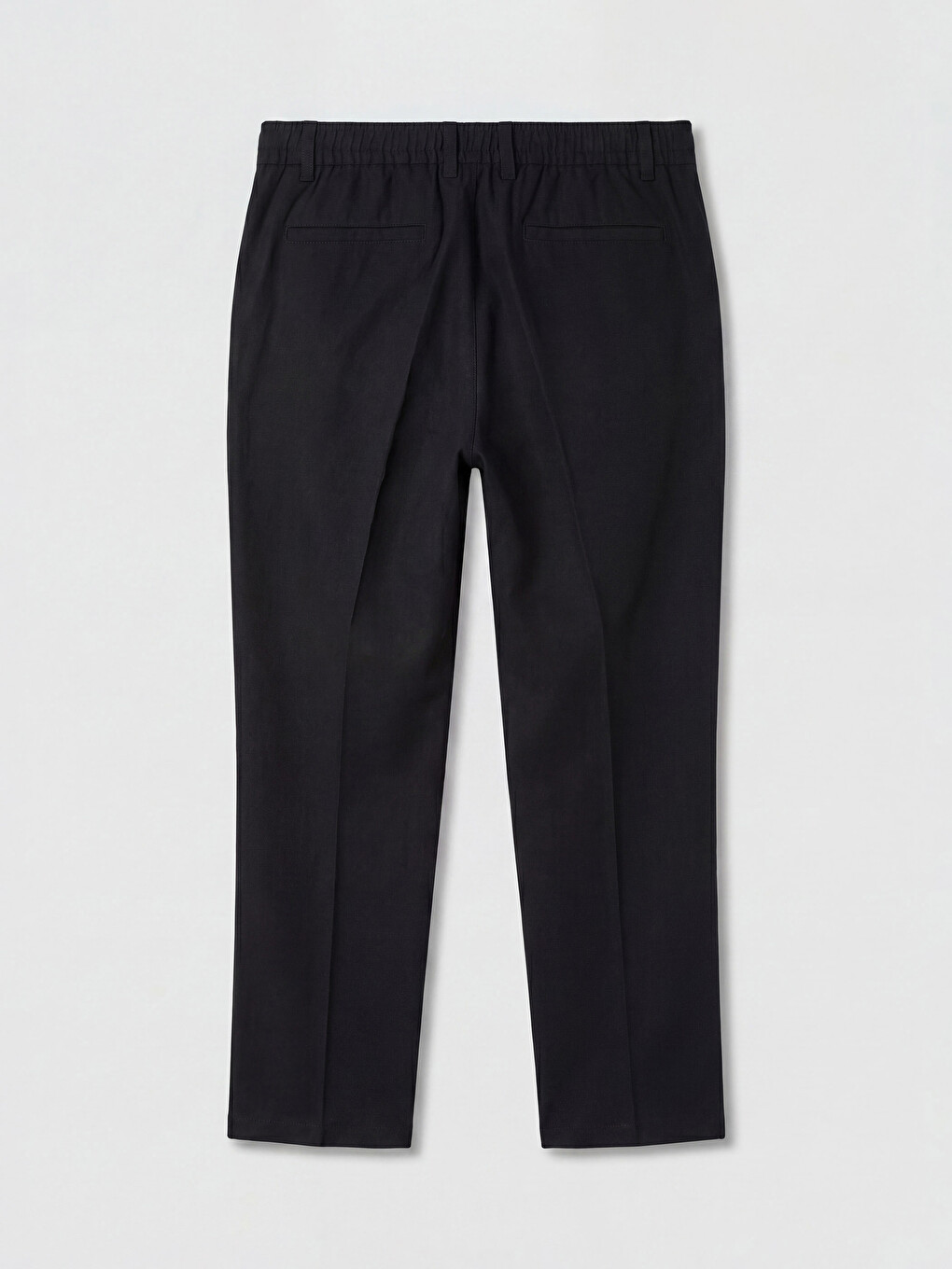 Regular Fit Linen-look Men's Pleated Trousers-5