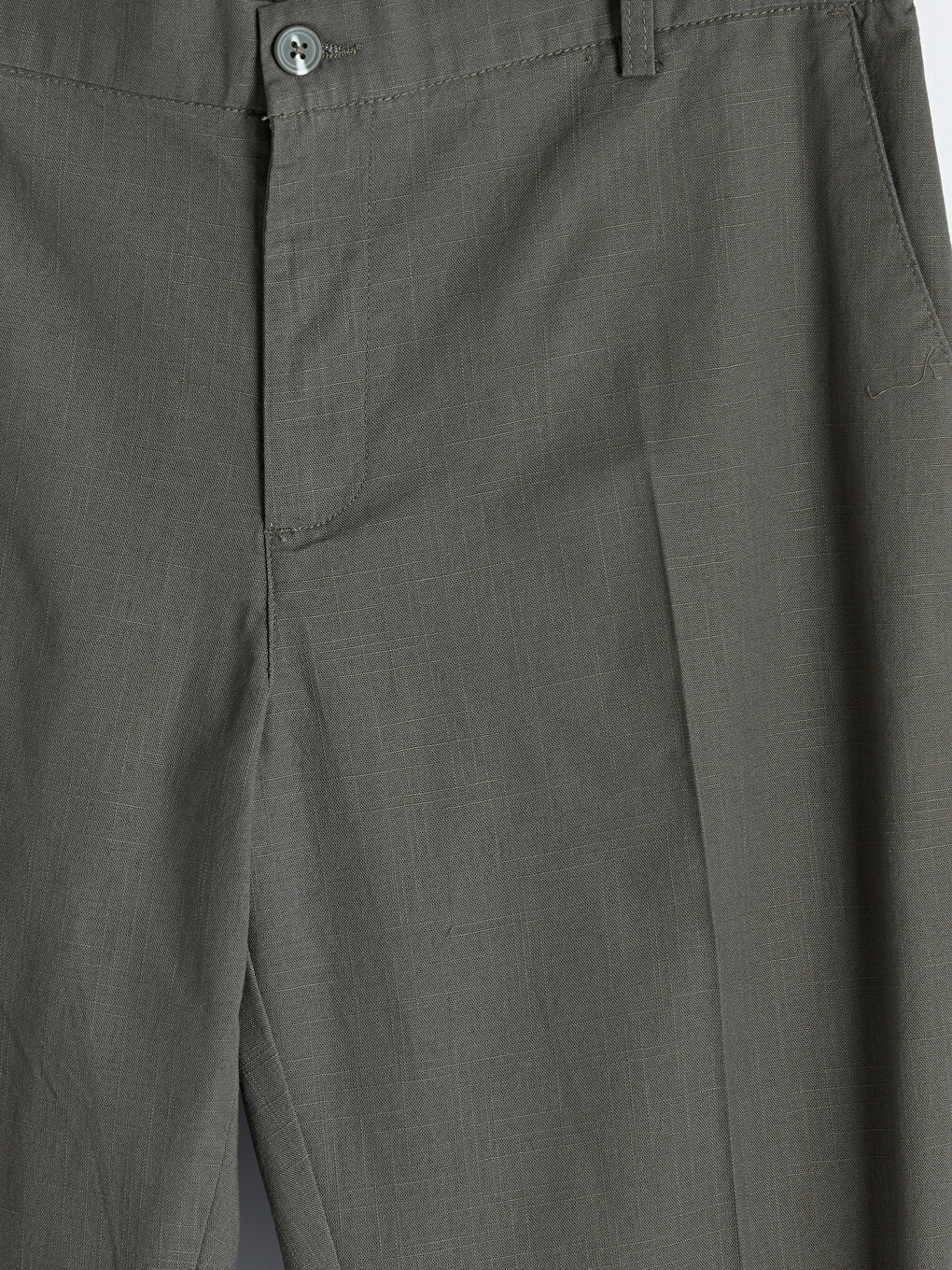 Pantalone ravnog kroja sa izgledom lana na falte za muškarce-4