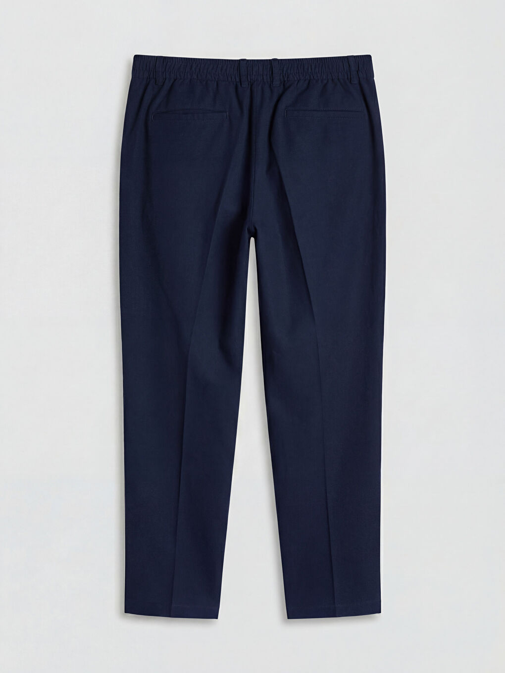 Regular Fit Linen-Look Men's Pleated Trousers-3