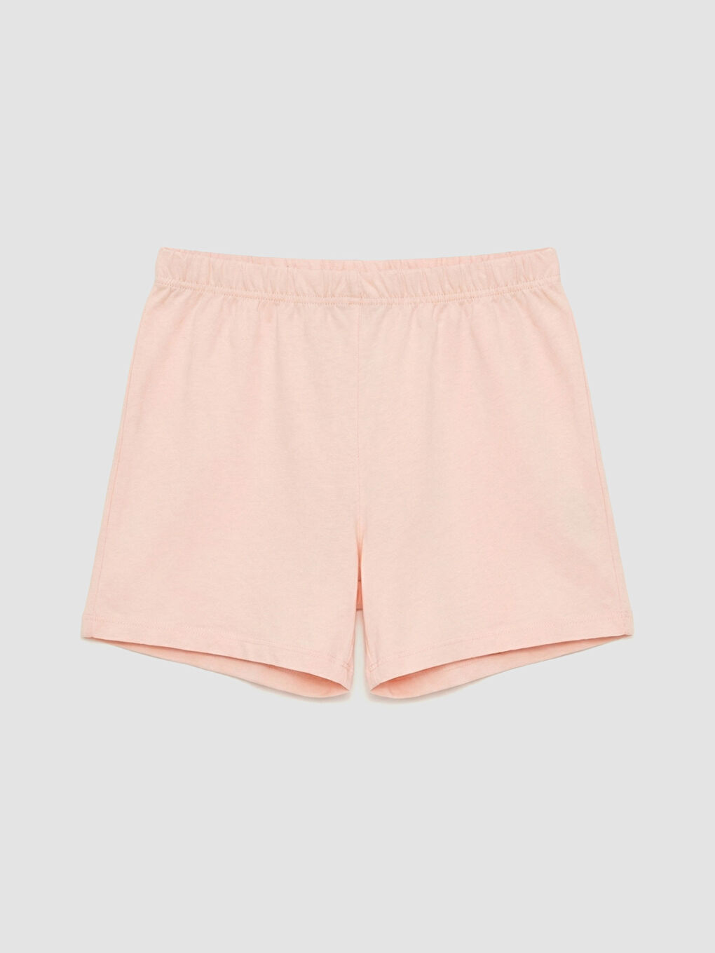 Pembe Bisiklet Yaka Baskılı Kız Çocuk Şortlu Pijama Takımı-3