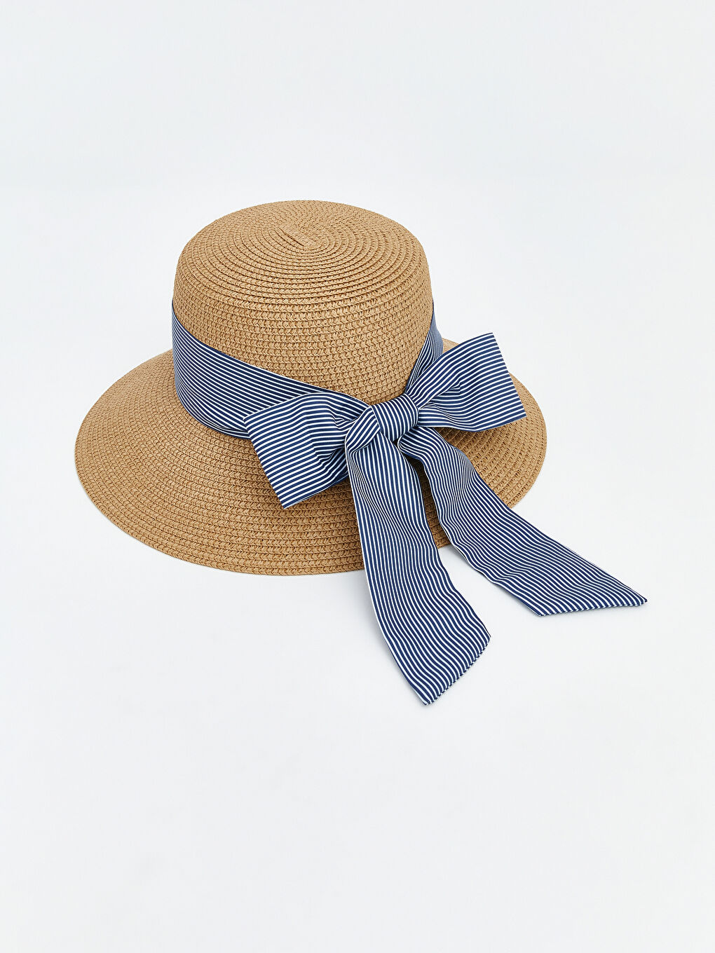 Bej Kadın Hasır Fötr Şapka-2