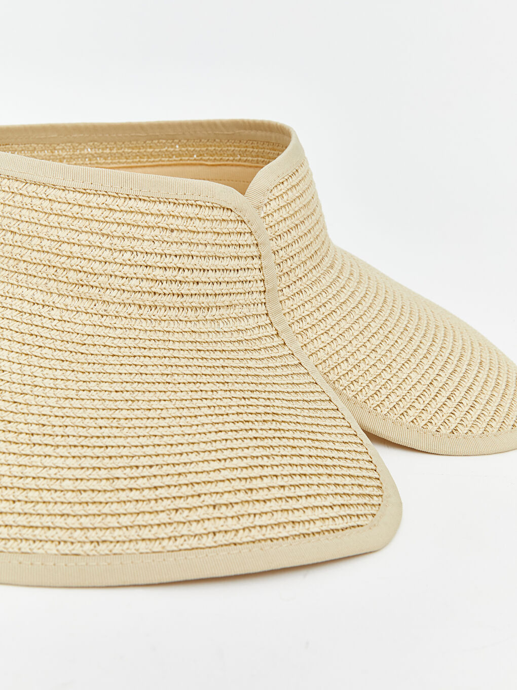 Bej Kadın Hasır Fötr Şapka -2