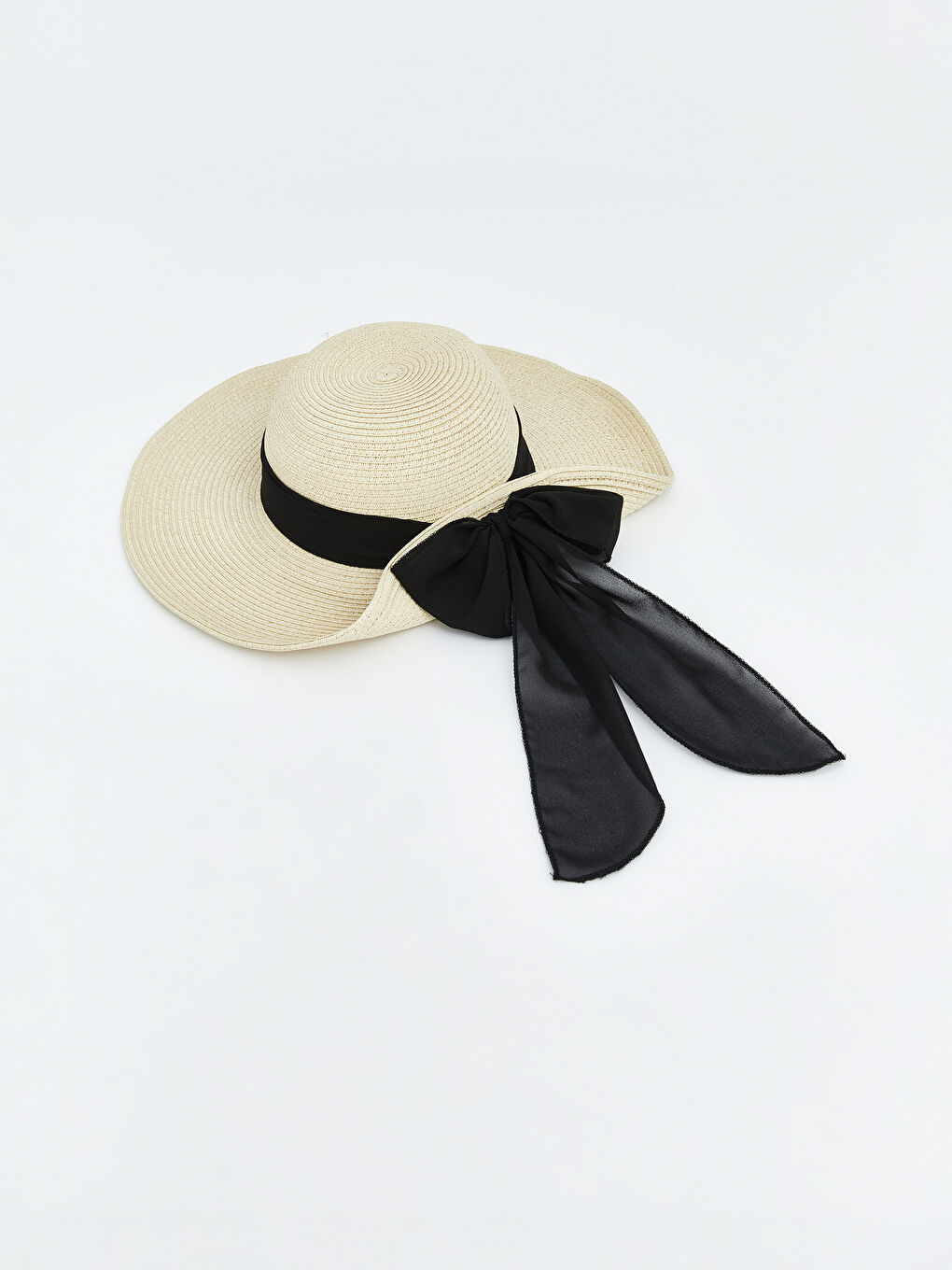 Bej Fiyonk Detaylı Kadın Fötr Şapka -2