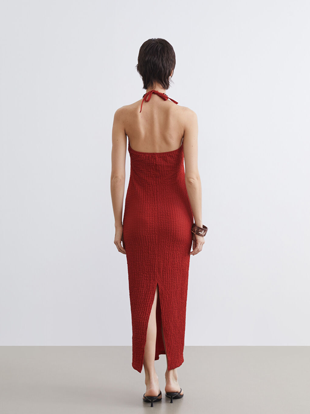 Rochie PORTOCALIU Femeie-3