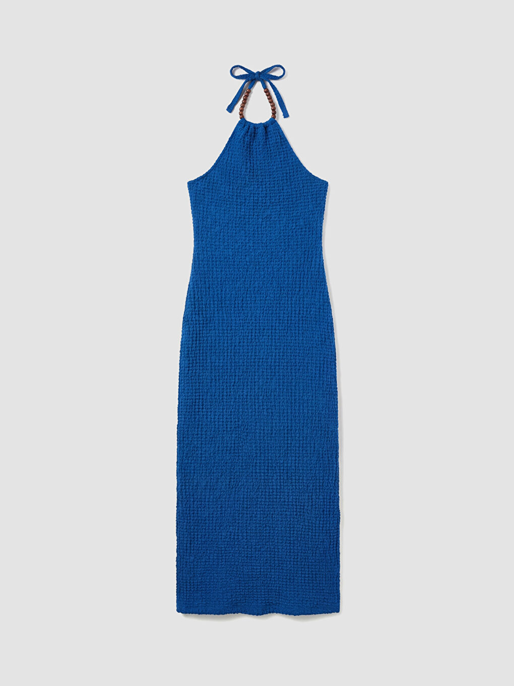 Halter Neck Textured Dress-4