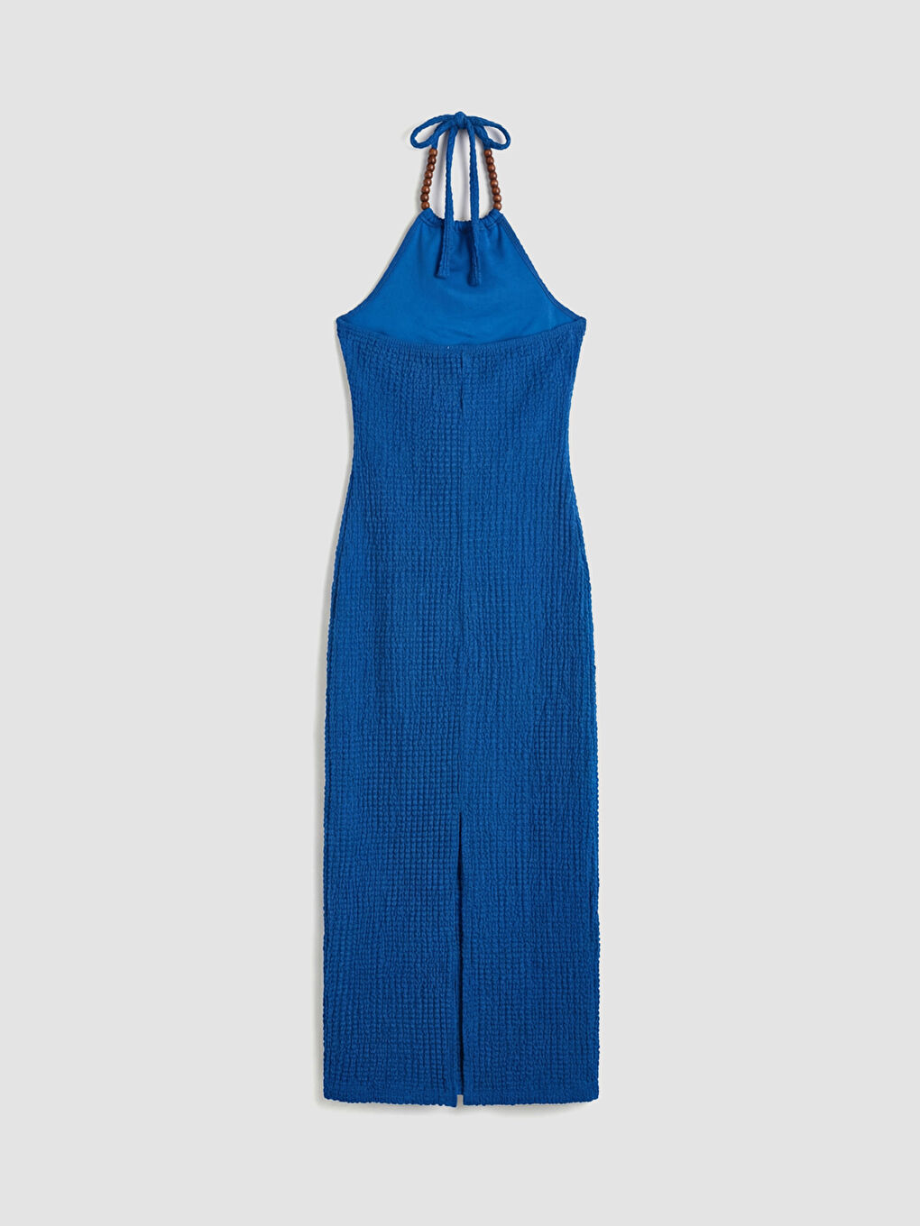 Halter Neck Textured Dress-5