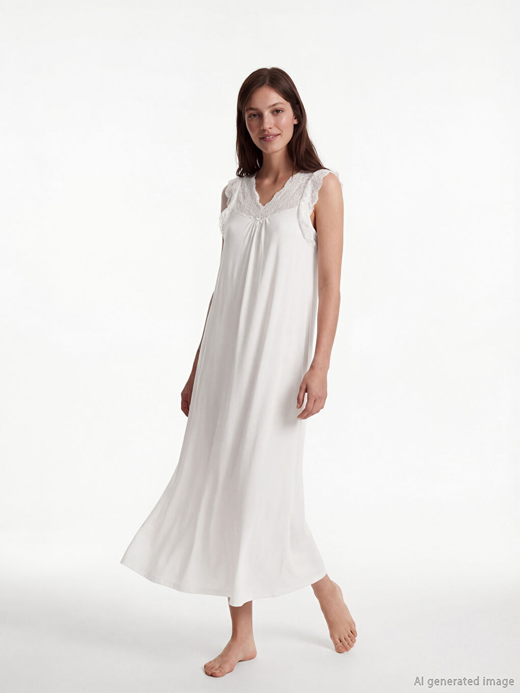 V-Neck Lace Women's Nightdress