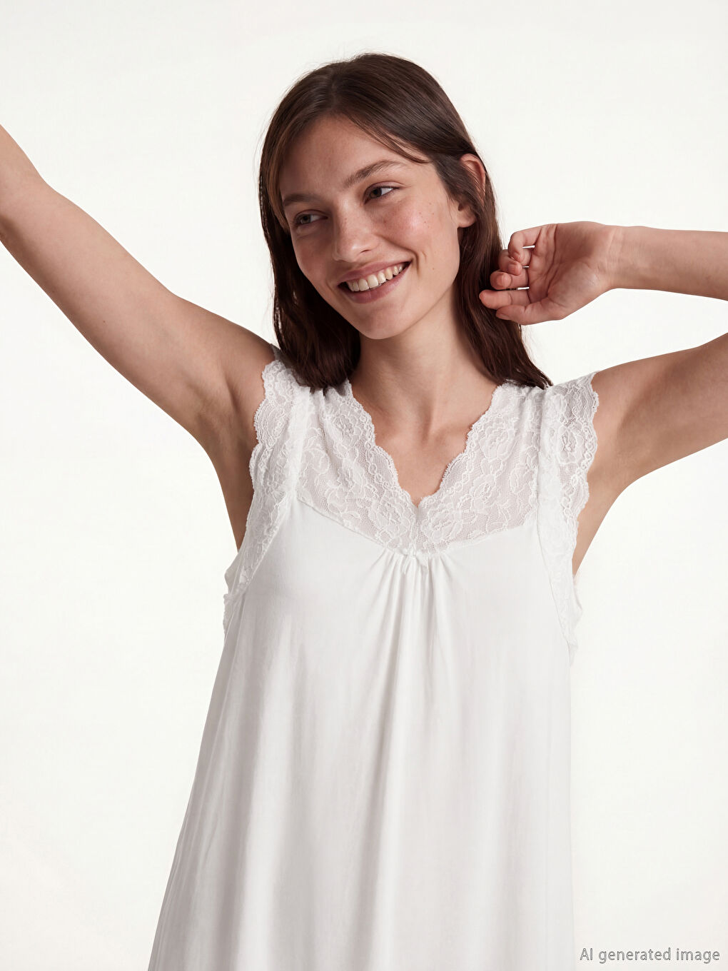 V-Neck Lace Women's Nightdress-1