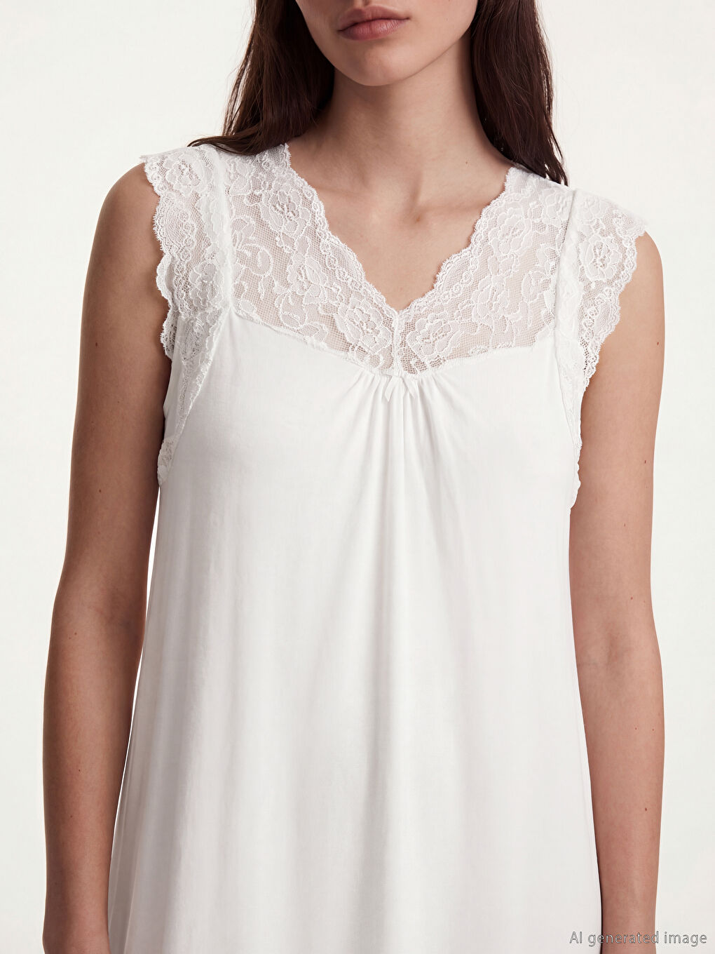 V-Neck Lace Women's Nightdress-2