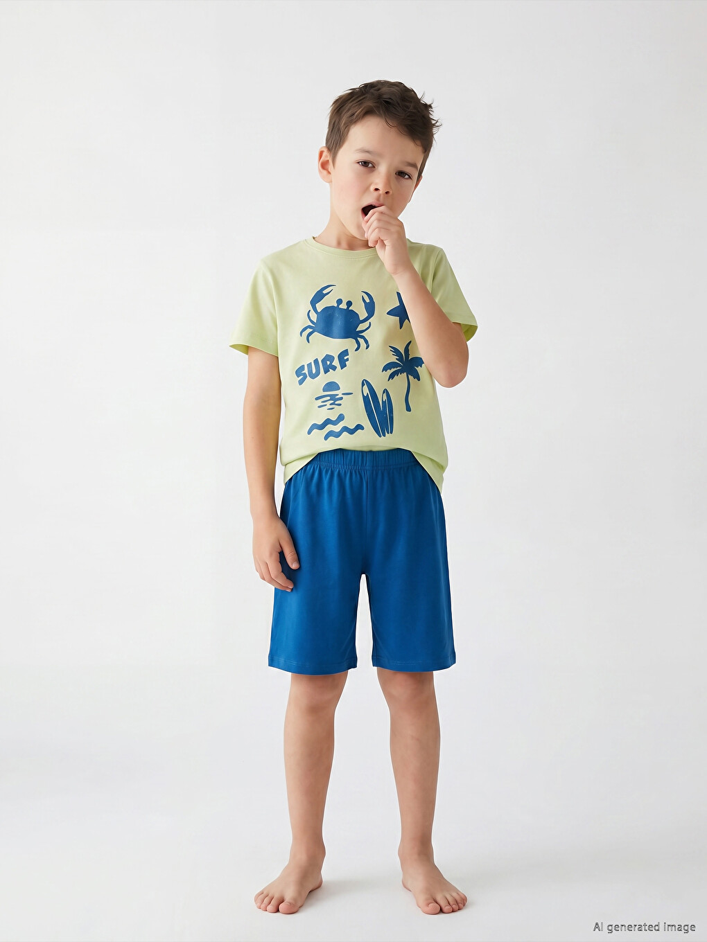 Printed Boys' Shortie Pyjamas Set-3