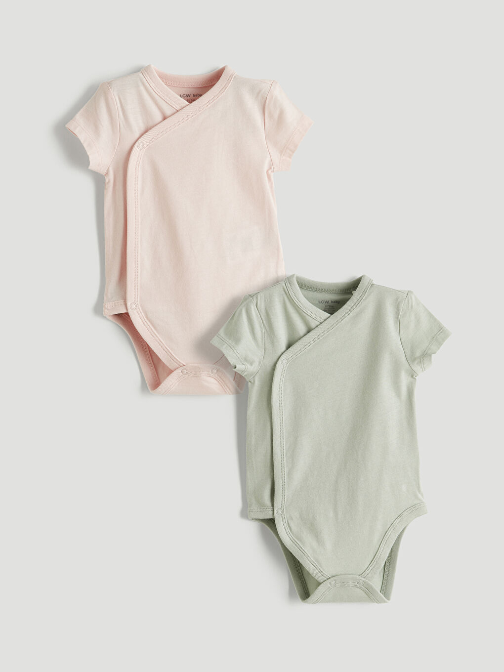 Kız Bebek V Yaka Çıtçıtlı Body 2'li