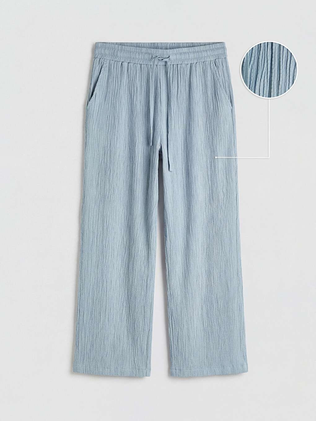 Elastische Taille Strukturierte Damenhose-4