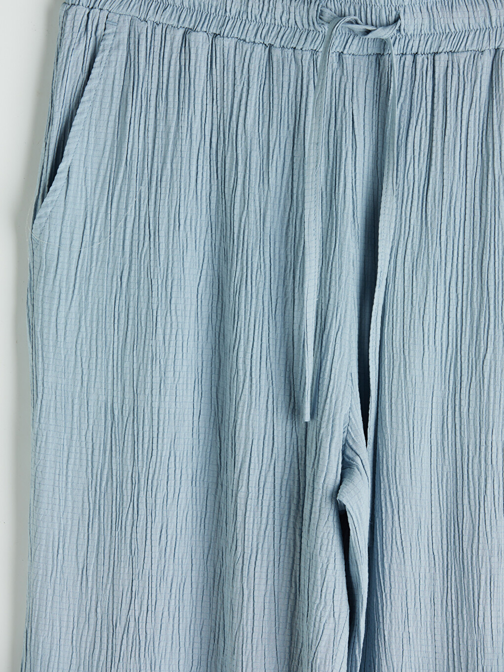 Elastische Taille Strukturierte Damenhose-6