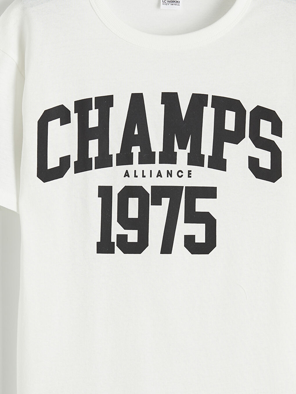 Ekru Bisiklet Yaka Baskılı Erkek Çocuk Tişört-2