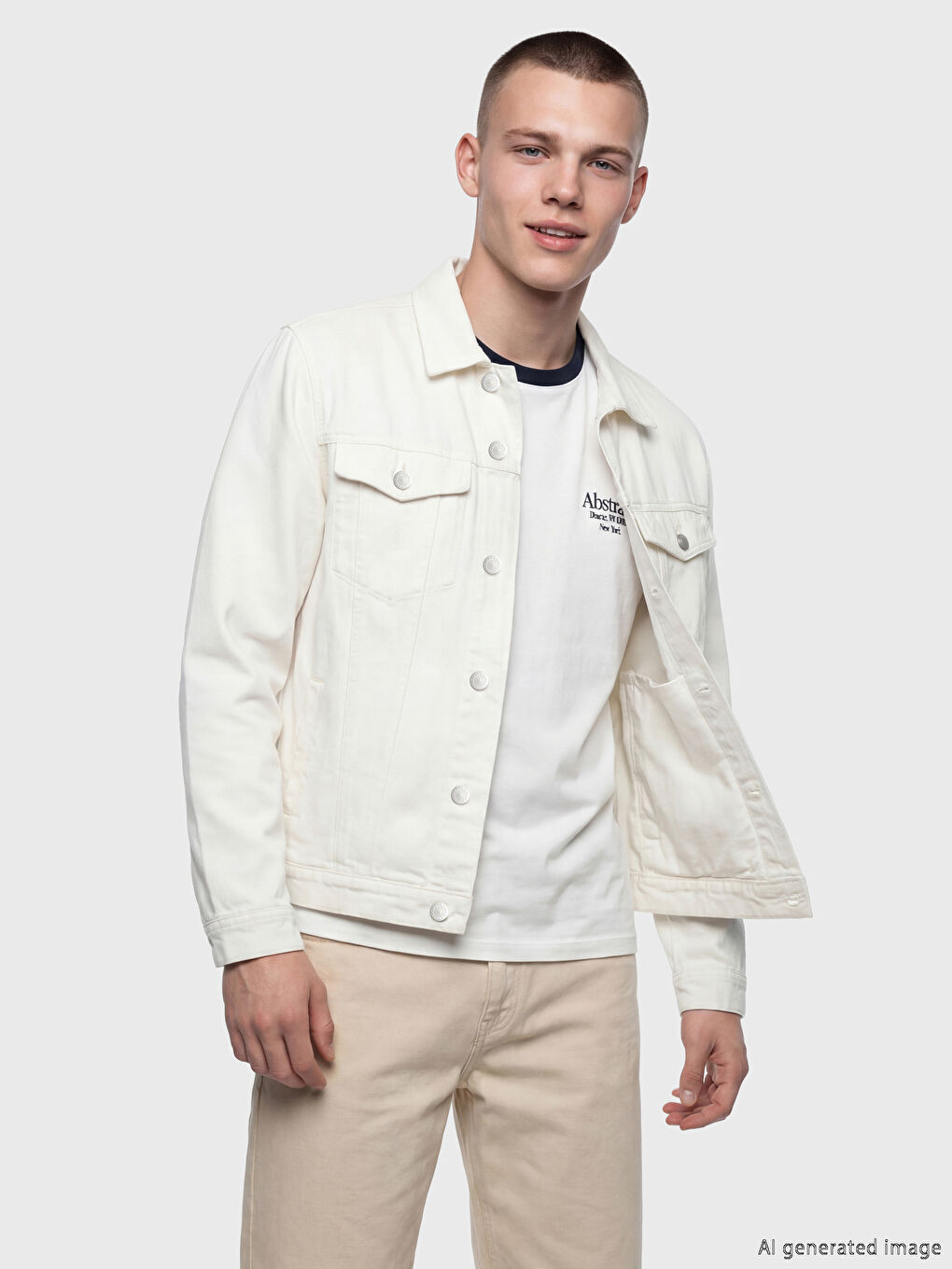 Джинсовая куртка стандартного кроя для мужчин-1