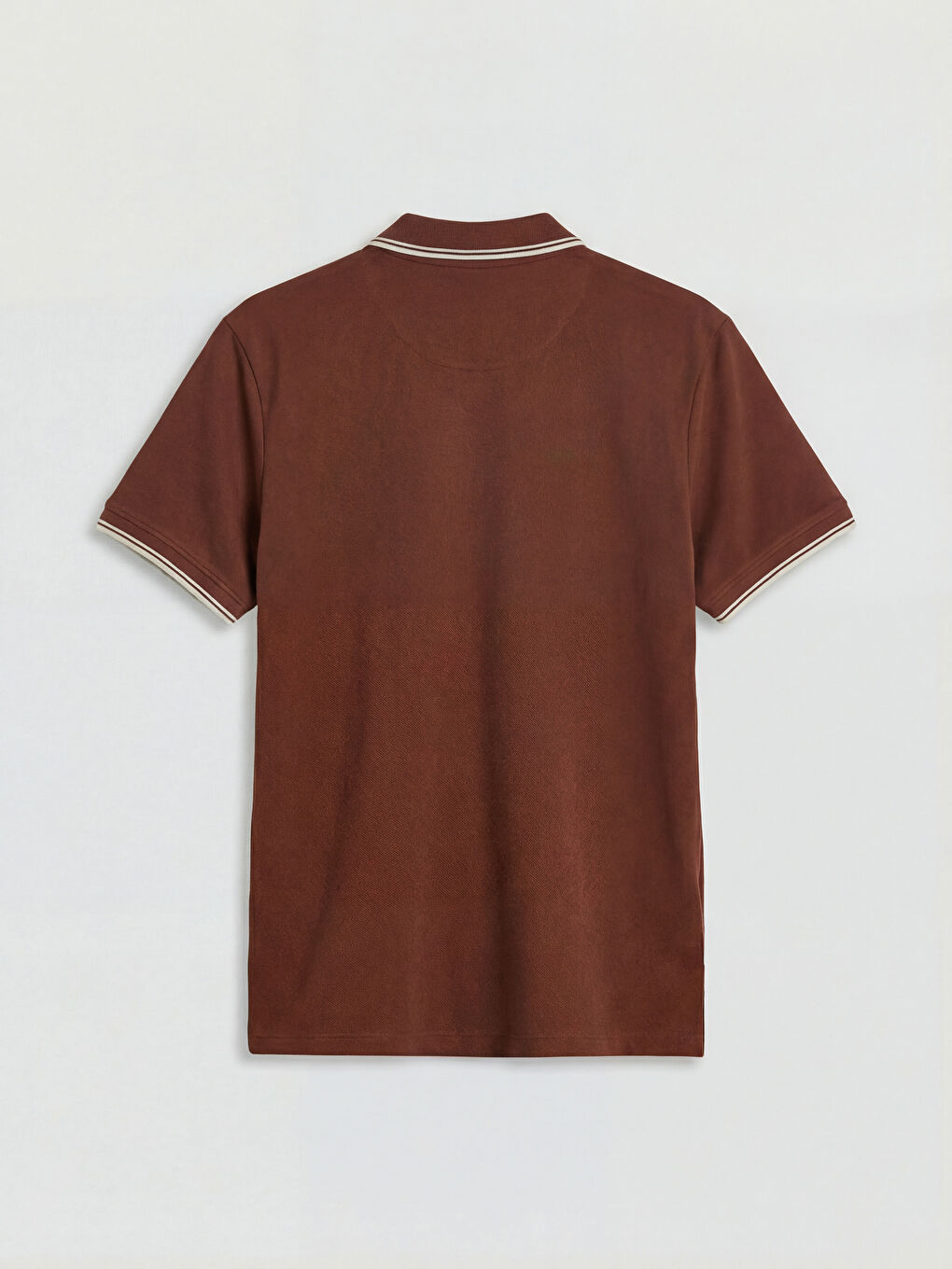 Kahverengi Polo Yaka Pike Erkek Tişört-5