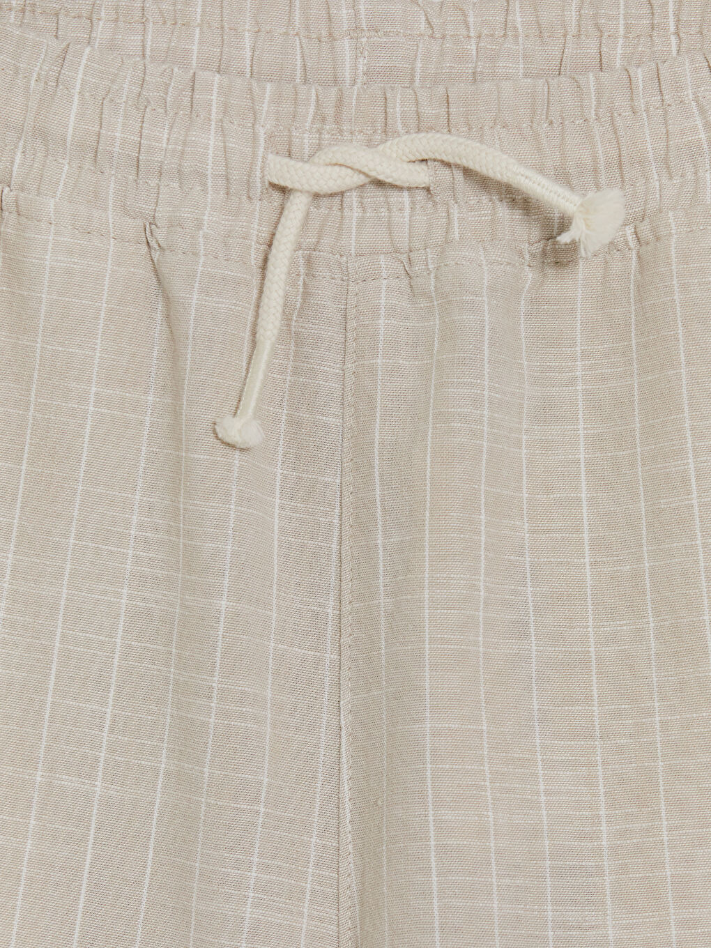 Bej Çizgili Erkek Çocuk Poplin Şort-2