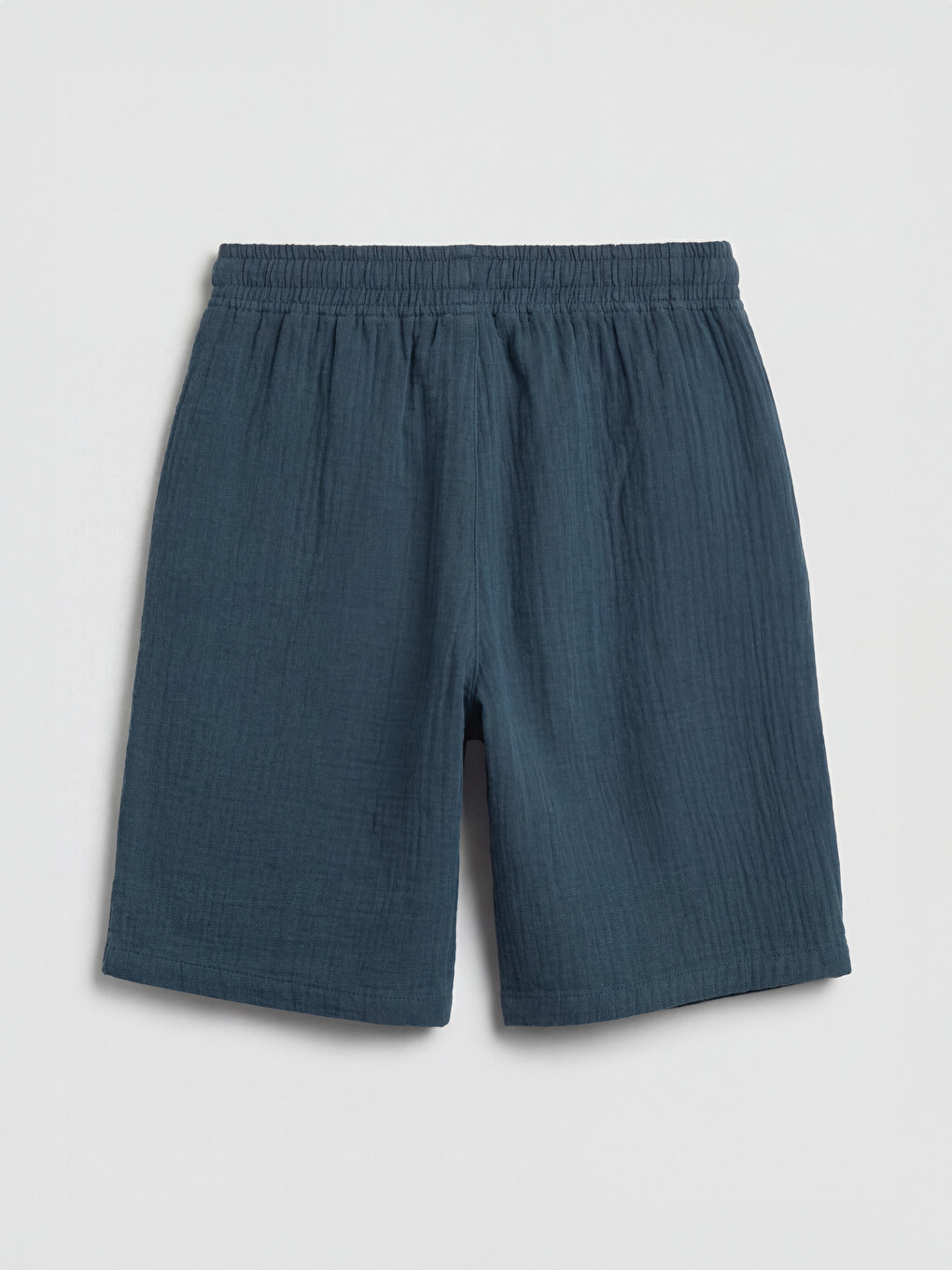 Lacivert Regular Fit Erkek Çocuk Müslin Şort-1