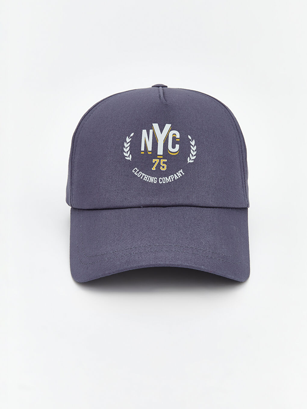 Antrasit NYC Baskılı Erkek Kep Şapka 