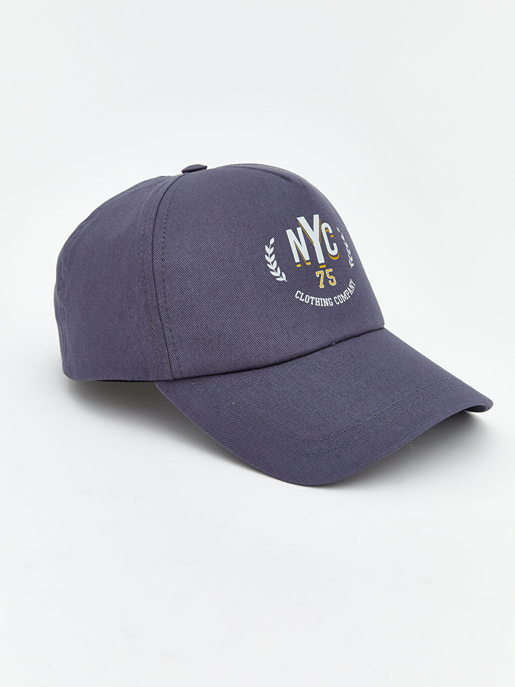 Antrasit NYC Baskılı Erkek Kep Şapka -1