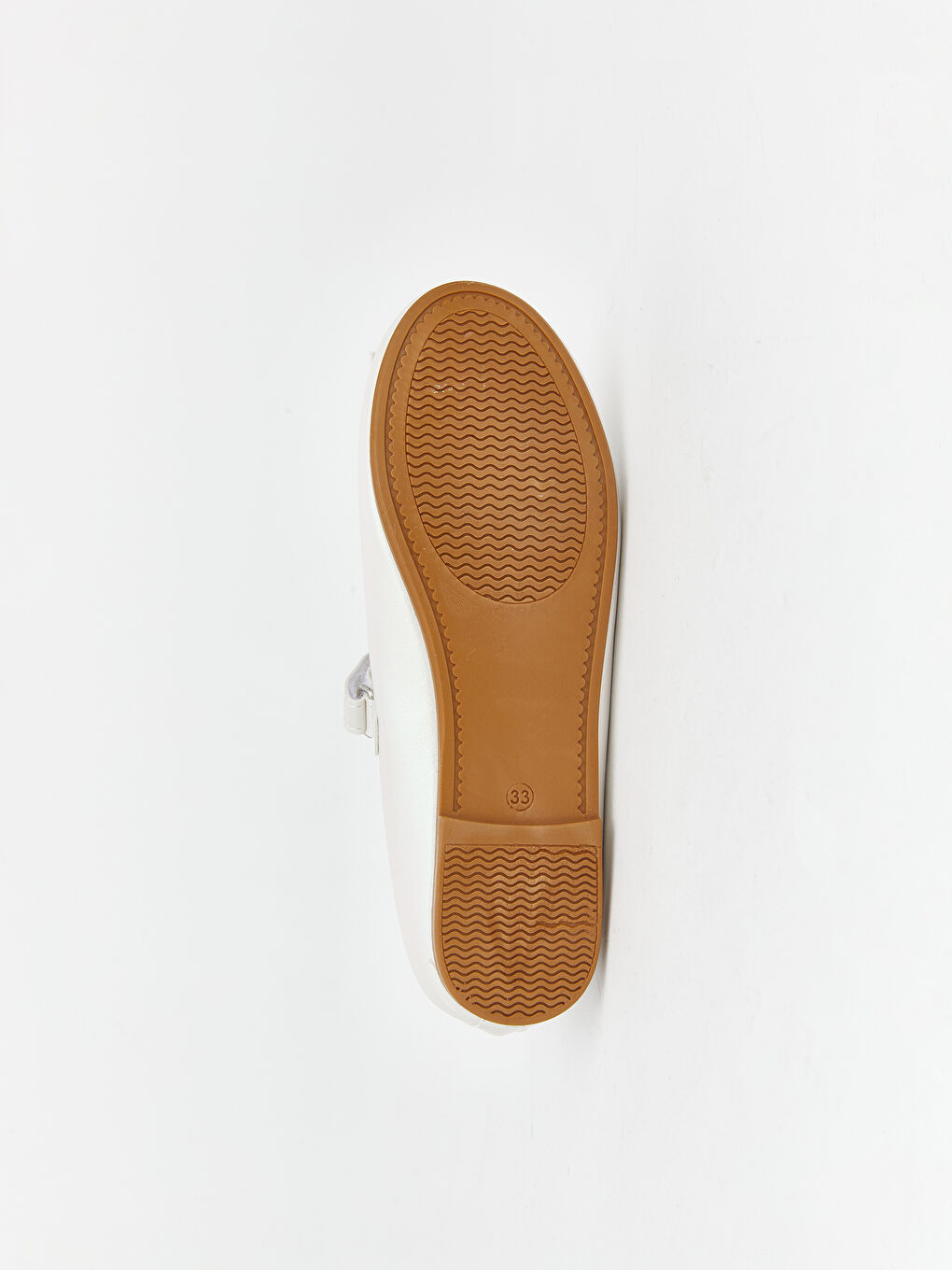 Ekru Deri Görünümlü Kız Çocuk Babet-3