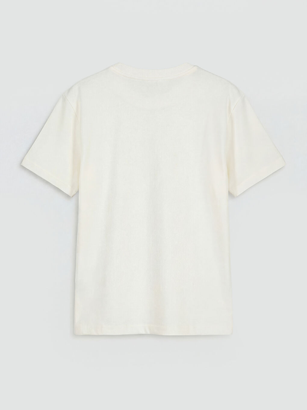 Bej Bisiklet Yaka Baskılı Erkek Çocuk Tişört-1