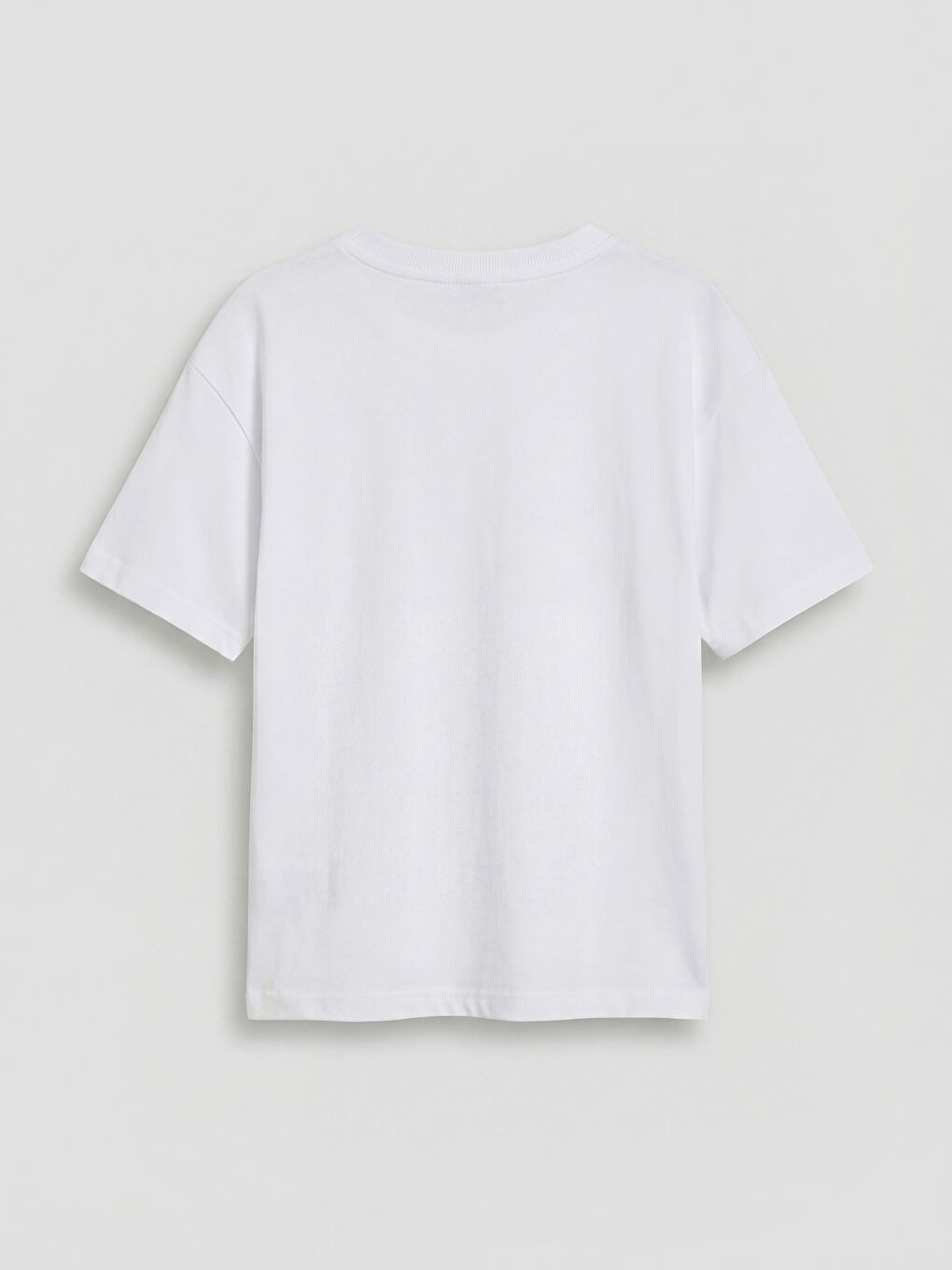 Beyaz Bisiklet Yaka Baskılı Erkek Çocuk Tişört 2'li -2