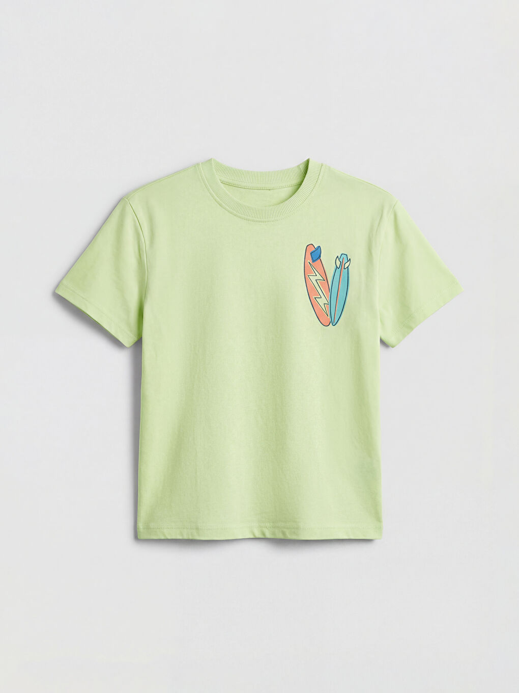 Turkuaz Bisiklet Yaka Baskılı Erkek Çocuk Tişört 3'lü-3