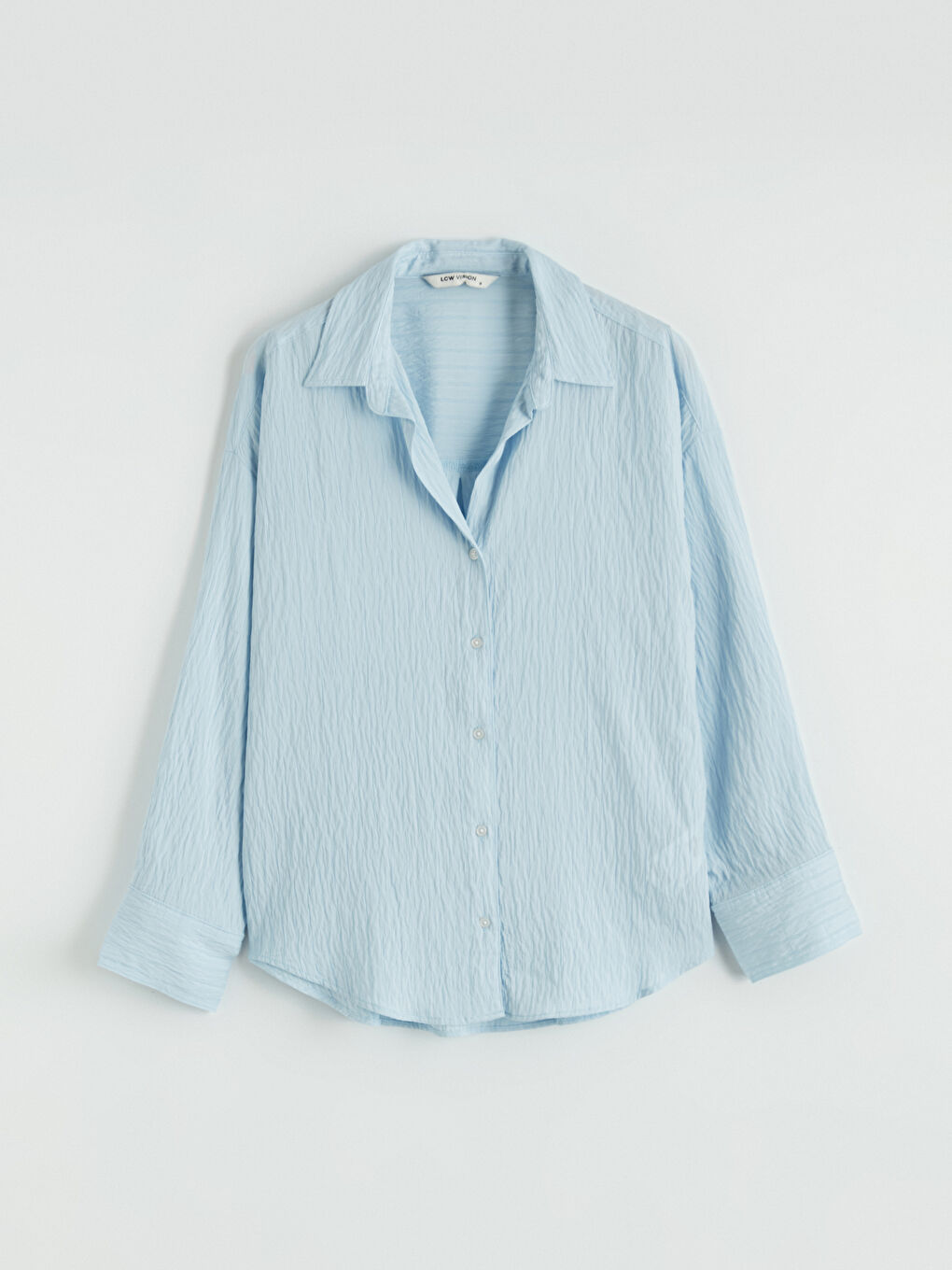 Раирана овърсайз дамска риза от доби плат-4