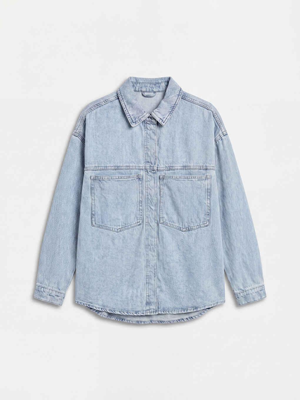 قميص جينز أزرق فاتح نساء