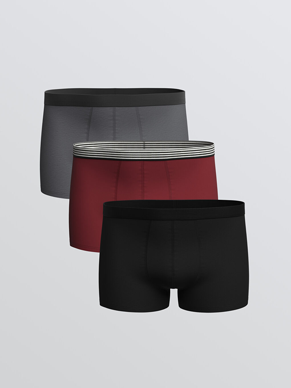 Karışık Standart Kalıp Pamuklu Esnek Erkek Boxer 3'lü