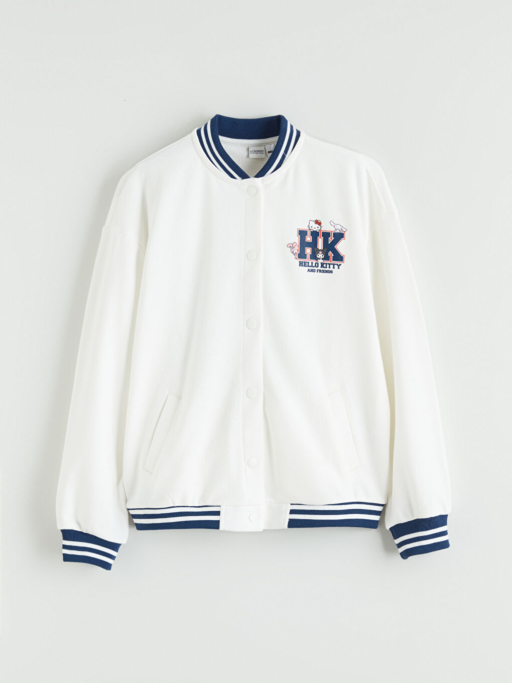 Ekru Hello Kitty Baskılı Kız Çocuk Kalın Kolej Ceket-1