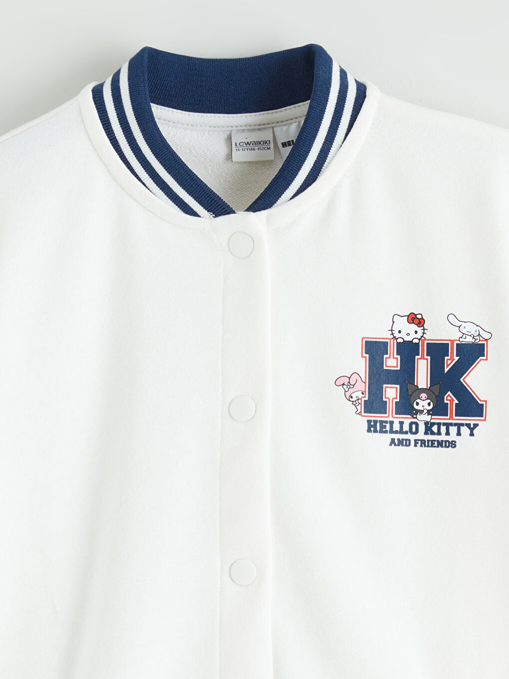 Ekru Hello Kitty Baskılı Kız Çocuk Kalın Kolej Ceket-2